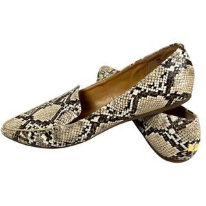 Snakeskin Patterned Loafers